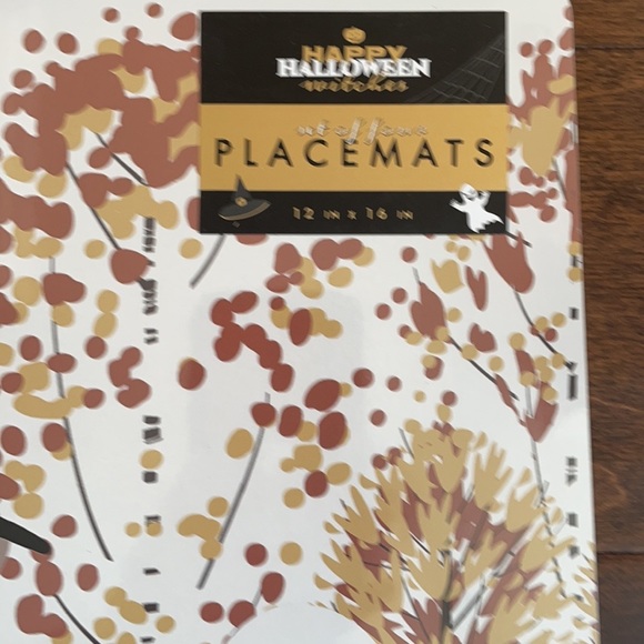 Halloween dog themed placemats set of 4 cork back - Picture 4 of 5